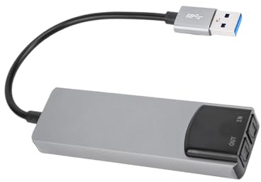 ZASCHMOY 7.1 USB Surround Sound Card with SPDIF Digital Sound High Resolution Music External Card for Laptop PC Silver