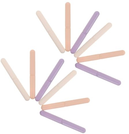 PERSELOSO 12 Piezas Brocha de Labios Redonda Flexible para Difuminar y Corrector