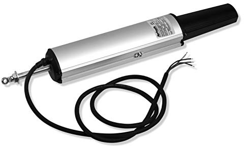 APRIMATIC ST450n - Actionneur Lineaire 12v - Moteur Electrique - Fin de Course 300mm - Pour Fenêtres à Lamelles, Fenêtres en Saillie, Lanterneaux - Argenté