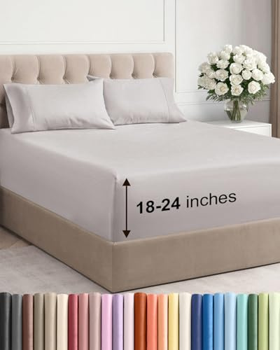 Extra Deep Pocket Sheets - 4 Piece Set - Twin Size - Fits Extra Deep Mattresses