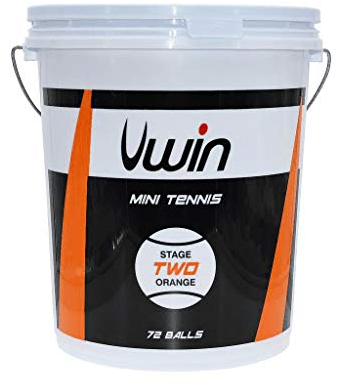 Uwin Tennisbälle Level 2 Jugend Gummi Filz orange 72 Stück