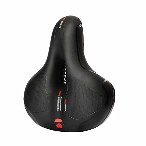 Fahrradsattel, Asudaro Bequem Wasserdicht Fahrrad Sattel Memory Foam Fahrradsitz mit Reflexstreifen Universal Fahrradsitz MTB Sattel Herren Damen für BMX/Rennrad/Mountainbike/EMTB/Dirt Bike,Rot