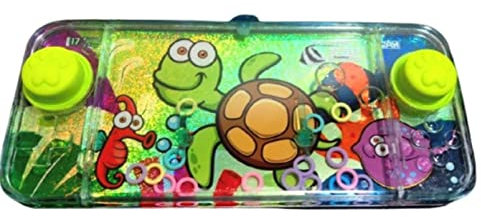 Makio Mini Wasserspiele, Ringwasserspiele für Mädchen und Jungen, Reisespiel Aguaplay. Water Geme. Aqua Play (Tortuga)
