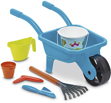 Toys Ecoiffier – 4559 – Schubkarre für den Garten gefüllt mit Zubehör – Gartenwerkzeug – Outdoor-Spiel für Kinder – ab 18 Monaten