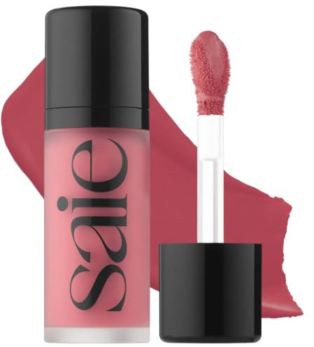 Saie Dew Liquid Blush for Cheeks - Hydrating Cream Blush Stick with a Blendable + Buildable Formula - Skincare Infused Dewy Cheek Tint for a Natural Flush - Glowy Makeup Essential - Chilly (.40 oz)
