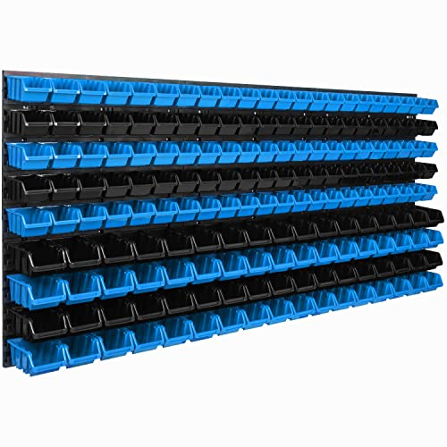 Scaffale da parete con sistema di stoccaggio 1728 x 780 mm 178 pezzi scatole impilabili scaffali a vista scaffali da parete extra resistenti espandibili scaffali da officina scaffali da officina