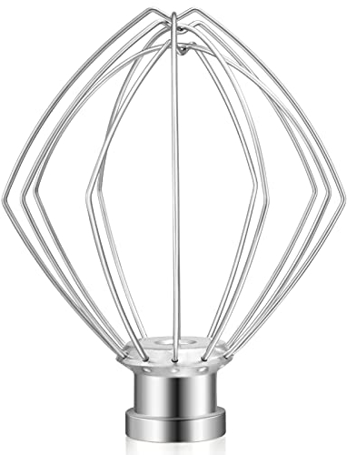 Gdrtwwh Schneebesen-Aufsatz für KitchenAid Standmixer mit neigbarem Kopf, Edelstahl-Eiercreme-Rührer, Mehlkuchen-Mayonnaise-Schneebesen (Ersatz K45WW)