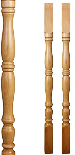 Pasamanos Escalera Barandillas Balaustres De Madera De Cubierta De 90 Cm De Alto, Balaustrada De Pasillo De Canal De Porche Cuadrado Para Escalera, Columna De Escalones De Escalera De Entrada(2 pack)