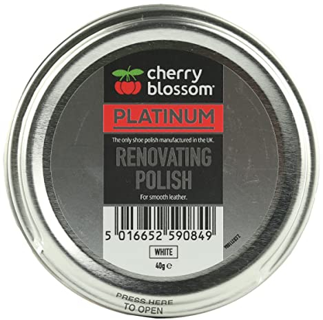 Cherry Blossom Footwear Renovating Polish Shoe, White, 40g