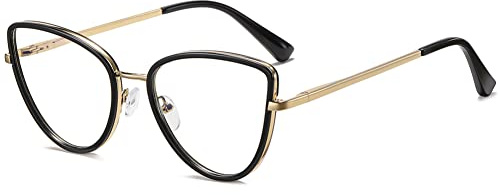 kachawoo Klassische Cat Eye Brille Rahmen Mode Metall TR90 Eyewears Elegante Anti Blue Light Prescription Brillen für Frauen