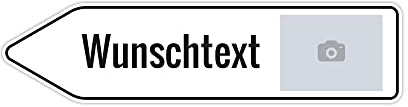 PrintPlanet® Pfeilwegweiser mit eigenem Text personalisiert - Kunststoffplatte 10 mm - Verschiedene Größen - Layout 2