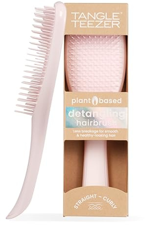Tangle Teezer Ultimate Detangler auf pflanzlicher Basis – Entwirrungsbürste für Alle Haartypen – Zweistufige Borsten Reduzieren Haarbruch & Entfernen Knoten – Marshmallow Rosa
