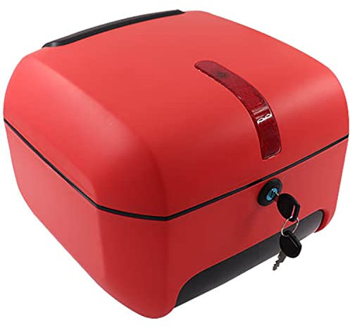 Caja superior trasera de la motocicleta Rectángulo Cola Maletero Equipaje Cerradura superior Caja de transporte Caja superior del casco Almacenamiento de equipaje con hardware de montaje / Verde / 35