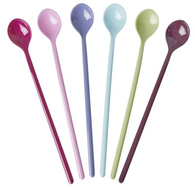 Rice - Lot de 6 Cuillère à Latte en Mélamine - Coloris Assortis - Viva La Vida