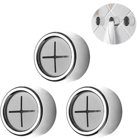 EHOTER Accroche Torchon Porte Torchon Cuisine Auto-Adhésifs Crochet Porte-Serviettes Ronde Crochets De Serviette Auto-Adhésifs Aucun Perçage Requis pour Salle De Bain Armoire Et Placard (3 Pièces)