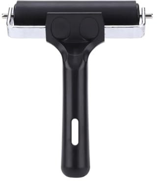 Print Paint Roller Rubber Roller, Latex Paint Printing Ink Roller Tool Stamping Tools(10CM)