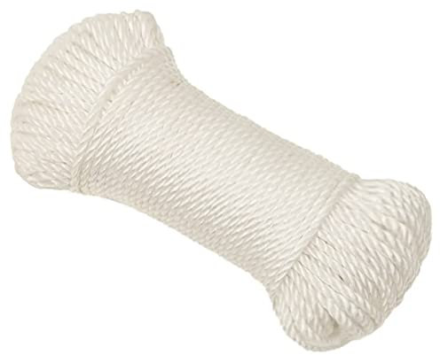 ZEYUAN Arbeitsseil Weiß 6 mm 100 m Polypropylen, Bootsseil, Tau Seil, Zeltleine, Outdoor Seil, Allzweckseil, Gartenseil, Werkzeugseil Auffangseil - 153042