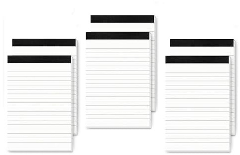 A7 Notizblöcke,6 PCS 30 Blatt Kleine Notizzettel Papier Notizblöck Nachfüllungen Zettelblock Schreibblock Notepad für Notizen und Erinnerungen Organisationsplanung