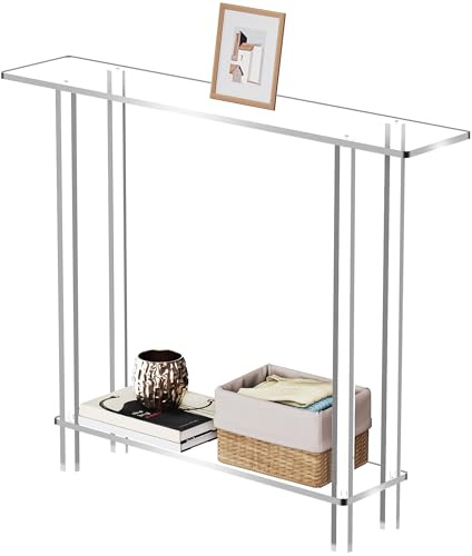 solaround Acryl Konsolentisch Schmal 100cm Transparent (100 x 20 x 80 cm)