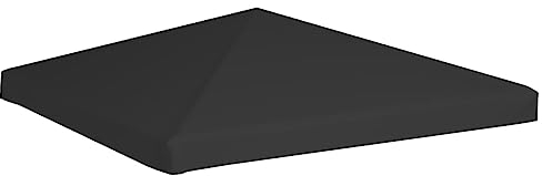 Home Items, Pavillon-Abdeckung, 270 g/m², 3 x 3 m, Schwarz, Anzugmöbel