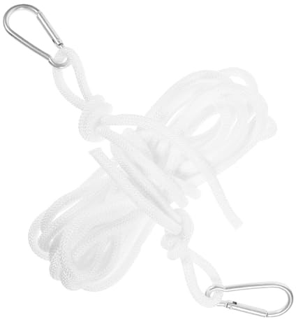 Tendedero de Ropa Exterior Blanco de 6mm y 5m Resistente al Viento