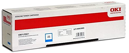 ECOPRO - Original Toner für OKI C801 C821 - Cyan - 7.300 Seiten A4 - Code 44643003