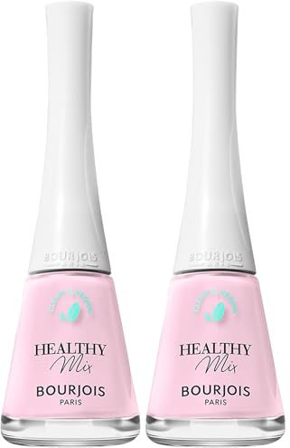 Bourjois, Healthy Mix Clean, Healthy Mix Nails, Laca de uñas tono 125 Very Generose, 9 ml (Paquete de 2)