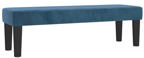 vidaXL Sitzbank Polsterbank Bank Flurbank Bettbank Betthocker Garderobenbank Schlafzimmer Wohnzimmer Eingangsbereich Flur Dunkelblau 100x30x30cm Samt