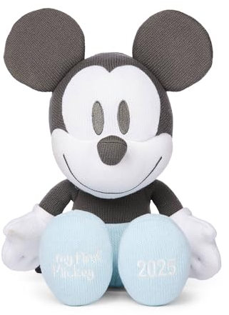 Disney Store Official Mickey Mouse Soft Toy, 33cm/13”, Baby's First Mickey Mouse, Dated 2025 Plush Stuffed Toy - for Newborn Babies, Suitable from Birth, 0+