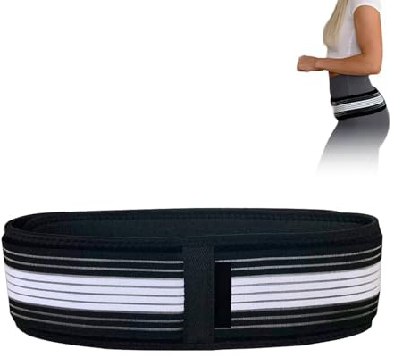 Hinapan 1 ceinture articulaire pelvienne pour homme et femme, ceinture sacro-iliaque pour soulager la douleur (sciatique, bas du dos, hanches), bandage dorsal réglable antidérapant (120 cm)