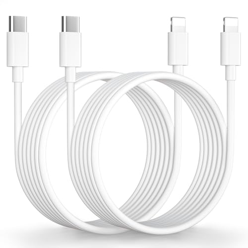 Cable de carga para iPhone 3M 2 unidades Apple MFi Certified,iPhone Cable | USB C Lightning Cable de carga rápida iPhone Cable USB C Lightning cable de carga para iPhone 14 Pro Max/14 Plus/13/12/11/SE