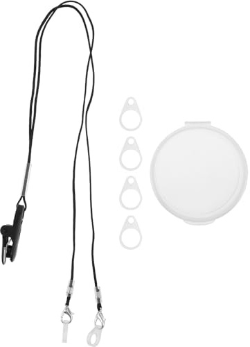 Verlustsichere Halteschnur für Hörverstärker mit Clip, Schwarz | Abs und Nylon, Leicht, Universelle Passform, Sichere Clip Fixierung für Aktive Senioren