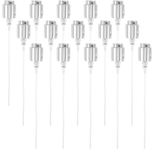 Didiseaon 15pcs Silver Aluminium Perfume Spray Pump Head for 15mm Bottles | Spray Bottle Nozzle Replacement, Perfume Bottle Sprayer Top, Spray Head Perfume Bottle