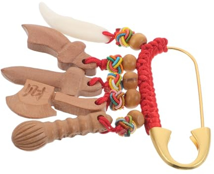 WRITWAA Safety Pin Brooch Wood Decorative for Women Headscarf Home Party Newborn Boy Girl Clothing Portable Diaper Pin