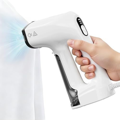 Anbull 2-In-1 Ferro Da Stiro Verticale 5000Pa, Fissa i Tessuti, Una Mano | 3 Modalità, Riscaldamento 30s, Serbatoio Removibile, Ferro Stiro Verticale Portatile, Cavo Extra Lungo da 2,4 m