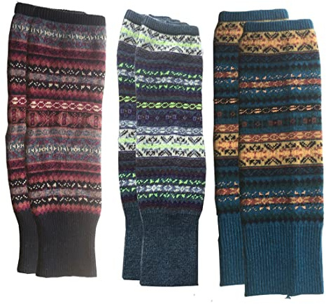 Lucky staryuan Women Wool Knit Leg Warmers Boot Warmer Thick Warm Leg Warmer for Winter