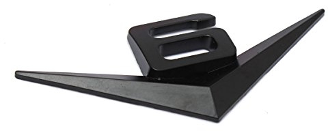 Garage-SixtySix Metall Emblem Aufkleber V6 Schwarz