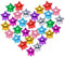 Zhiheng (Pack of 20) Assorted Color 5 Star Helium Foil Balloons for Wedding Birthday Anniversary Graduation Party Decoration (10 Inch)