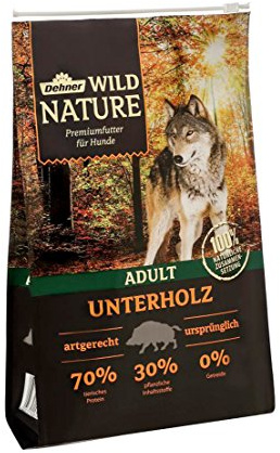 Dehner Wild Nature Hundefutter Unterholz, Trockenfutter getreidefrei / zuckerfrei, für ausgewachsene Hunde, Wildschwein, 4 kg