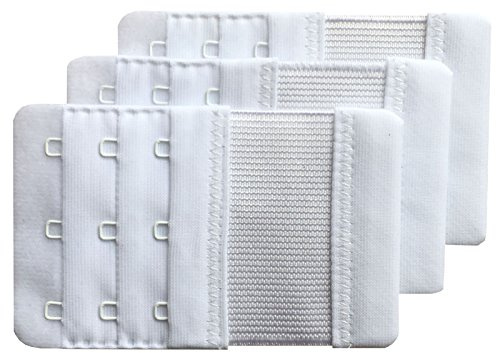 Chanie Women Pack of 3 Soft Comfortable 3 Hooks Bra Extender,9.4cm x 5.6cm