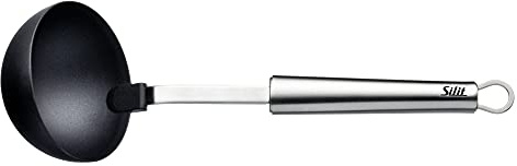 Silit Classic Line Suppenkelle 30 cm, Saucen- oder Schöpflöffel, Schöpfkelle mit Kunststoff-Laffe, Edelstahl poliert, hitzebeständig, optimal für beschichtete Töpfe