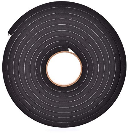 Sponge Neoprene Stripping W/Adhesive 1/2in Wide X 1/2in Thick X 15ft Long
