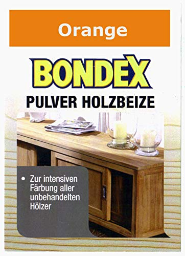 Bondex Holzbeize Pulverbeize Beutelbeize Beize auf Wasserbasis für Möbel 5er Pack (orange)