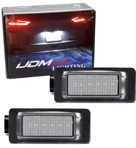 iJDMTOY Xenon White Full LED License Plate Light Kit Compatible With Nissan 2019/2020-up Altima Sentra Versa Rogue, By 18-SMD White LEDs & Can-bus Error Free