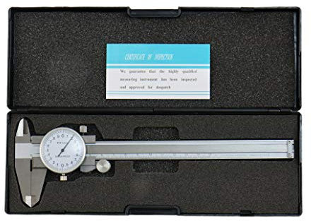 Shars 0-150mm Dial Caliper Shock Proof, 0.02mm Graduation, 4-Way White Face 303-1306
