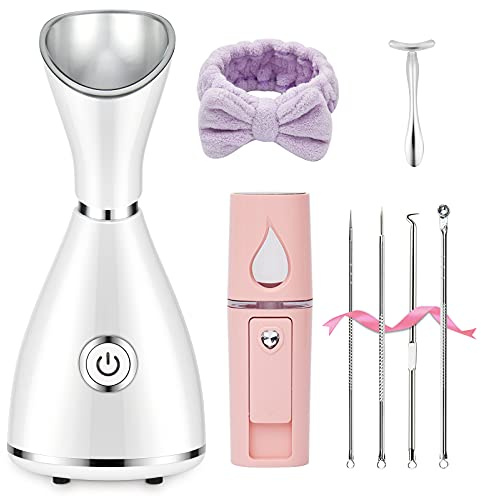 Seneryla Facial Steamer for Face, Face Steamer for Facial Deep Cleaning, Face Steamer Nano Mister Set for Sinuses, Unclogs Pores, Home SPA, Skin Care