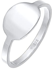 Elli Anelli Donna Sigillo di base tendenza Geo Minimal in argento sterling 925