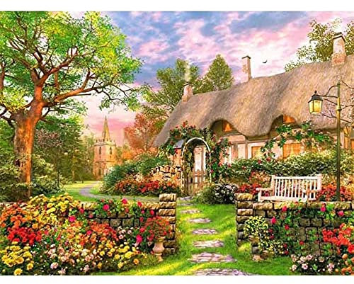 Zdklfm69 Malen nach Zahlen Ölgemälde nach Zahlen Landschaft Kunst Ölbild Auf Leinwand DIY Zeichnung Acrylfarbe Nach Zahlen Landschaft Handgemachtes Dekor Geschenk 40x50cm