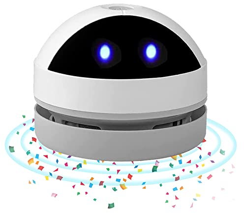 Mini Aspirateur de Table, Aspirateur de Bureau Rotatif à 360°avec USB Rechargeable, Aspirateur à sans Fil de Bureau Haute Puissance d'Aspiration pour Table Bureau Coussin Voiture Clavier