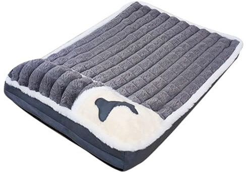 ROCKIA Hundebox-Pad – waschbare Hundematte für die Box mit rutschfester Unterseite – Hundehüttenunterlage mit weichem Kissen, Haustierbett für Hunde, gemütliches Schlafen für kleine Hunderassen,